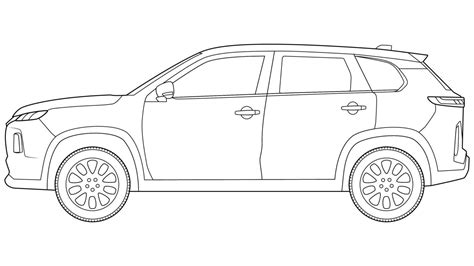 premium suv car outline vector illustration on white background 16412608 Vector Art at Vecteezy