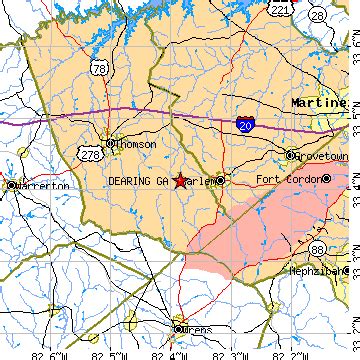 Dearing, Georgia (GA) ~ population data, races, housing & economy