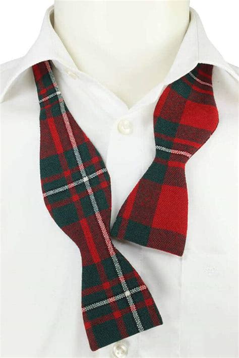 Traditional Self Tie Tartan Bow Ties, Spring Weight Wool