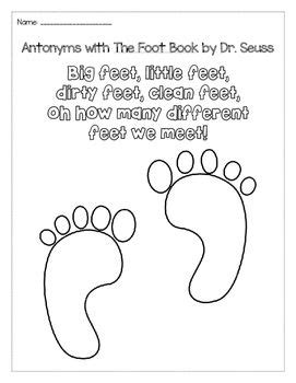 The Foot Book Coloring Pages - Hannah Thoma's Coloring Pages