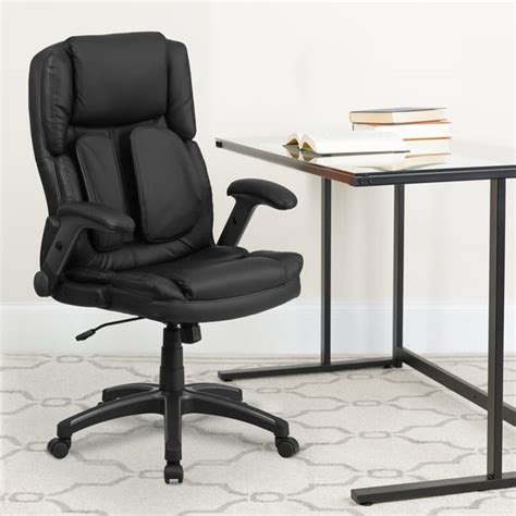 Flash Furniture Extreme Comfort High Back Black LeatherSoft Executive Swivel Ergonomic Office ...