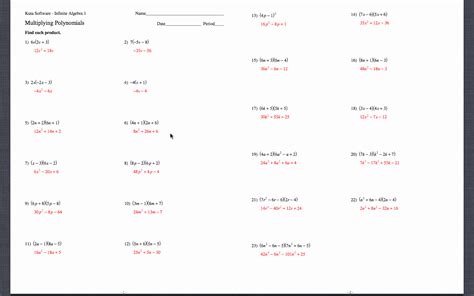 Dividing Polynomials By Monomials Worksheet – Imsyaf.com