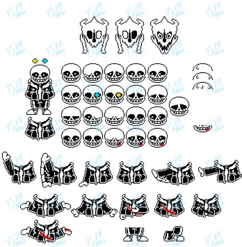 Sans Sprite Sheet V1 by PixelPoweredArt on DeviantArt