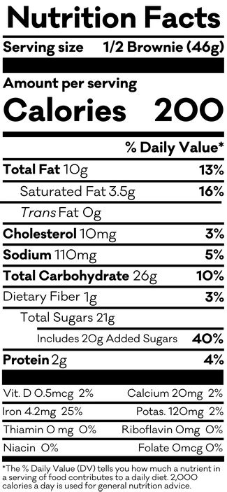 Triple Chocolate Brownie Nutritional Information & Ingredients | The ...