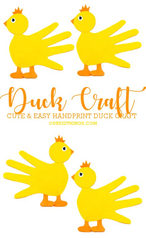 Handprint Duck Craft - Our Kid Things