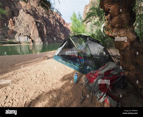 Granite Rapids campground in Grand Canyon National Park, Arizona Stock ...