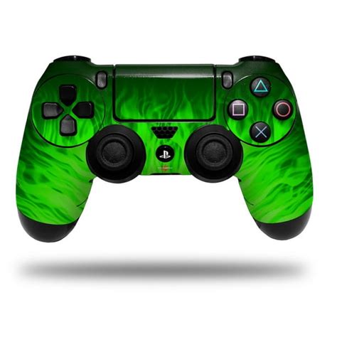 Skin Wrap for Sony PS4 Dualshock Controller Fire Green (CONTROLLER NOT ...