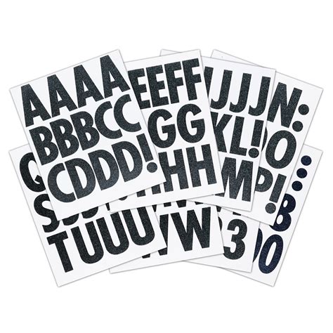 BLACK GLITTER – EXTRA LARGE ALPHABET STICKER – FUTURA REGULAR