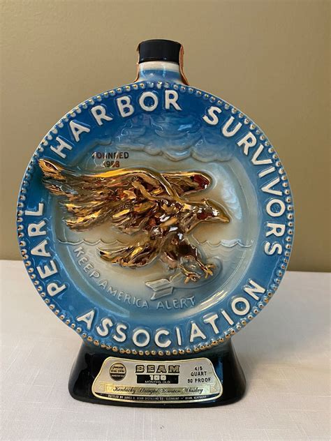 Vintage 1976 Pearl Harbor Survivors Association Jim Beam Decanter - Etsy