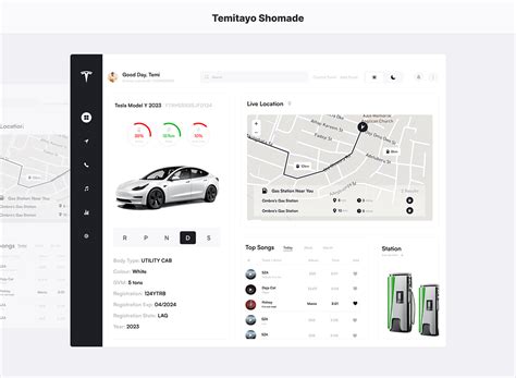 Tesla Car Dashboard on Behance