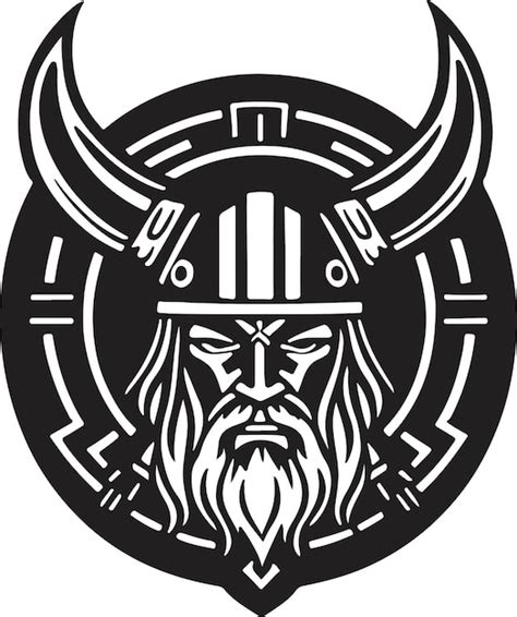 Premium Vector | Fantastical and powerful viking emblem art vector