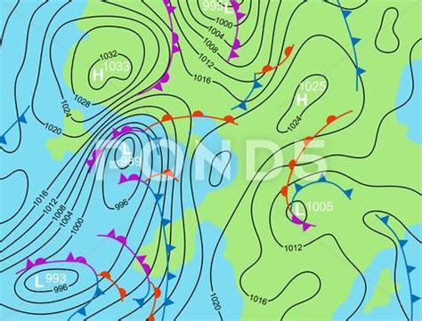 Weather System Map Illustration