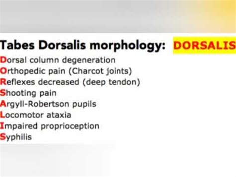 Tabes dorsalis-all you need to know - YouTube