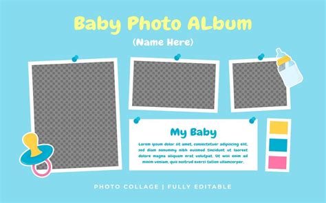 Baby photo frame with doodle mockup 12001629 Vector Art at Vecteezy