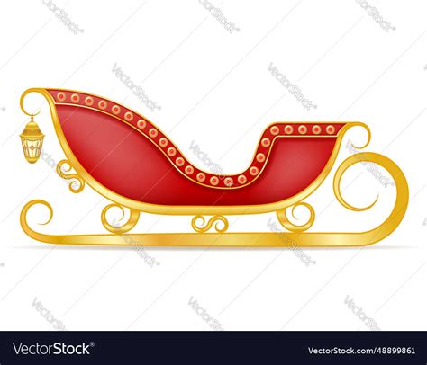 Christmas winter santa sleigh Royalty Free Vector Image