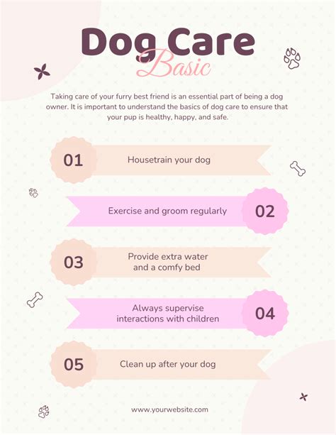 Pastel Basic Dog Care Tips Poster - Venngage