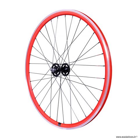 Vélo fixie | Roues | Roue-fixie-piste 30mm rouge av - Maxi pièces vélo