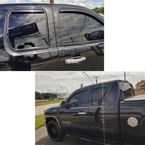 In-Channel Window Visor Sun Rain Guards for Silverado Sierra 1500 ...