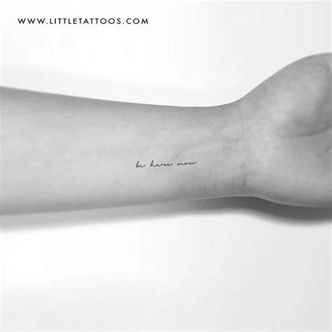 'Be here now' temporary tattoo, get it here