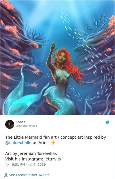 Fans Overflow The Internet With Fan Art After Disney Announces The New Ariel | Bored Panda