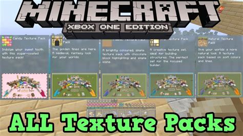 Minecraft Xbox One: ALL Texture Packs Showcase - YouTube