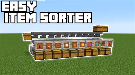 HOW TO MAKE A ITEM SORTER IN MINECRFAT (TUTORIAL) 100% - YouTube