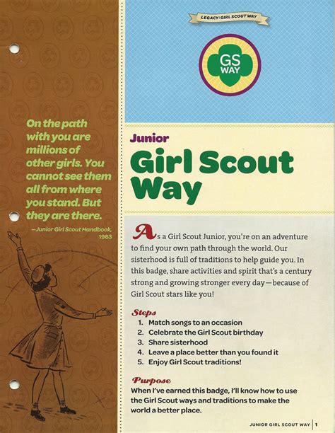 Girl scout traditions for girl scout way badges – Artofit