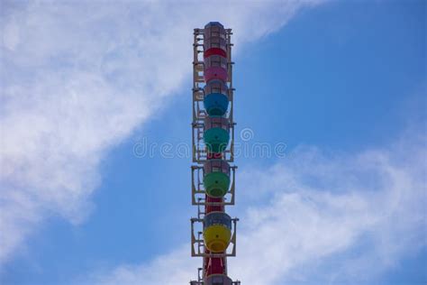 Ferris Wheel Behind the Blue Sky at the Amusement Park in Odaiba Tokyo Stock Image - Image of ...