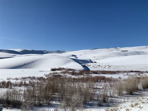 Great Sand Dunes NP. A winter wonderland! : r/NationalPark