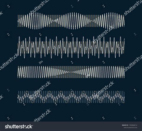 Resulting Harmonic Sine Wave Visualization Acoustic Stock Vector ...