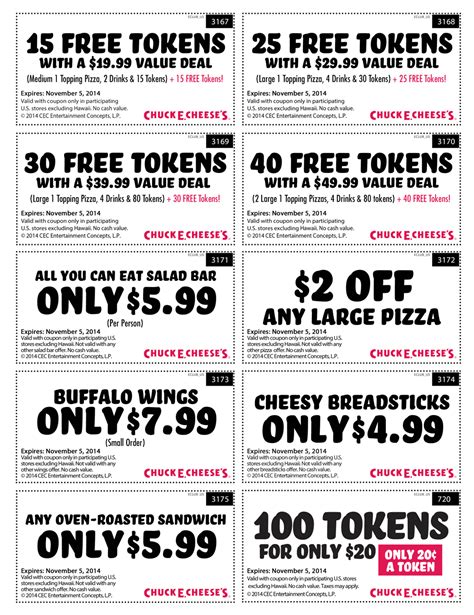 Chuck E Cheese Coupon Printable