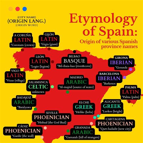 Etymology of Spain: Origin of various Spanish province names : r/MapPorn