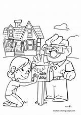 Up coloring page sketch template