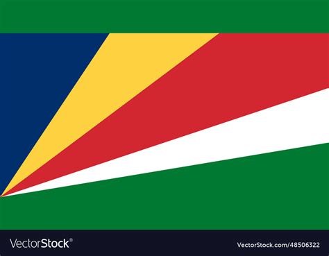 Seychelles flag official colors correct Royalty Free Vector