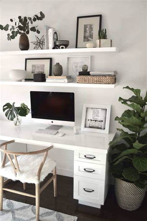 20+ Popular White Home Office Furniture Ideas - SWEETYHOMEE