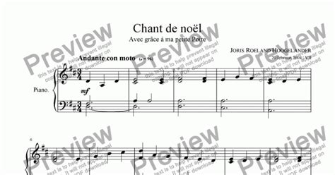 Chant de noel - Download Sheet Music PDF file