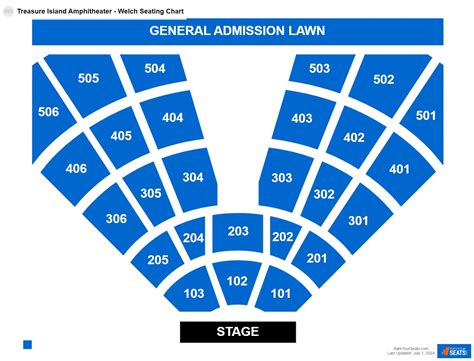 Treasure Island Amphitheater - Welch Seating Chart - RateYourSeats.com