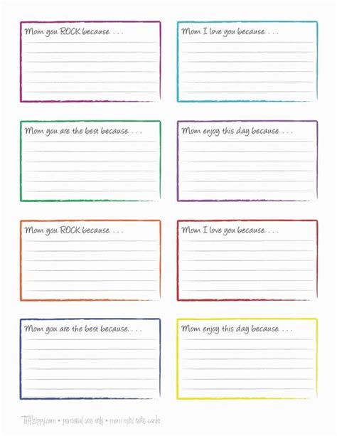 Google Docs Note Card Template – Atlantaauctionco.com