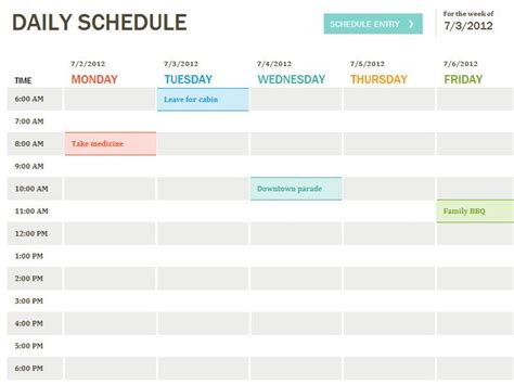 Microsoft Excel Daily Planner Template Best Of Daily Schedule Template | Weekly schedule ...