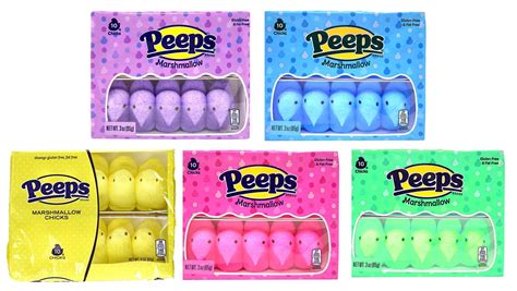 Easter Marshmallow Chicks Peeps Variety Pack 50 Ct, 5 Pack - Walmart.com - Walmart.com