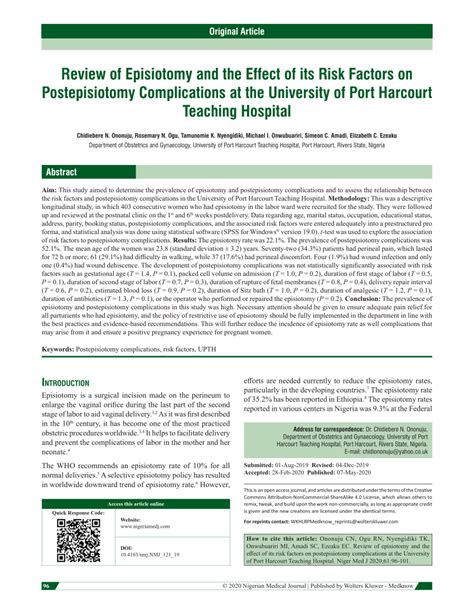 (PDF) Review of Episiotomy and the Effect of its Risk Factors on ...