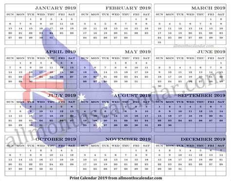 Year Calendar 2019 Australia | Calendar, Calendar printables, Templates