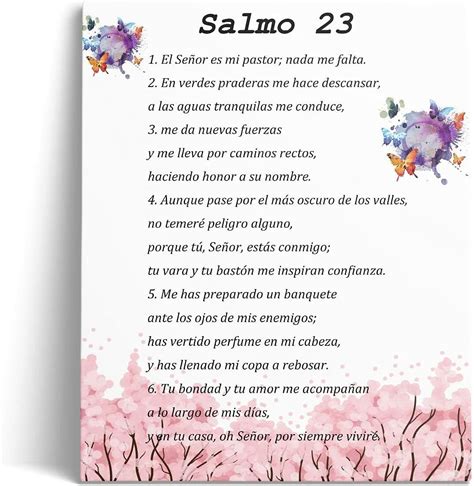 Salmo 23 En Español Para Pared, Psalm 23 Wall Art, Cuadros Cristianos Para Pared | eBay