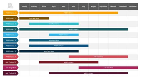 Monthly Project Timelines PowerPoint Template | PowerPoint Slides