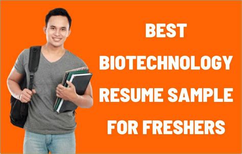 Msc Biotechnology Freshers Resume Sample - Resume Example Gallery