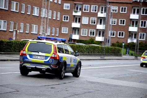 SWEDISH POLICE CARS editorial stock image. Image of swedish - 45130244