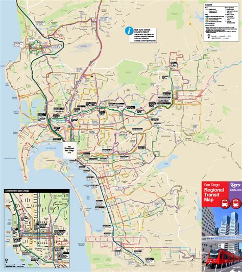 San Diego Transit Map | Color 2018