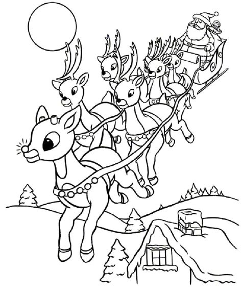 Santa Sleigh Coloring Pages Printable at GetColorings.com | Free ...