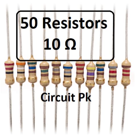 Pack of 10 Ohm Resistor 10 ohm resistors 1/4W