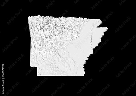 A map of Arkansas, Arkansas map in joyplot style. Minimalist poster of ...